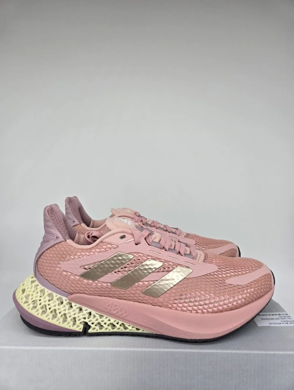 adidas Women's 4DFWD Pulse Wonder Mauve Sandy Beige Acid Red Shoes Size 9